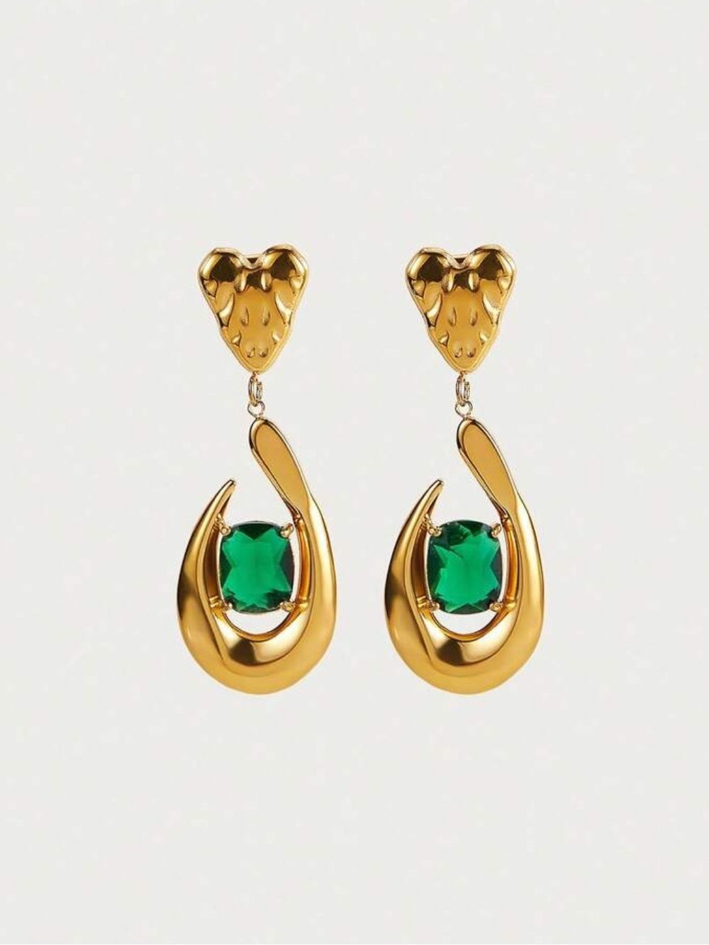 Heart Dangle Earrings S1504